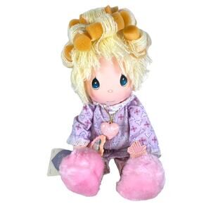 VTG 1984 Precious Moments Sylvie 15” Doll w/ Curler Mirror Locket & Applause Tag